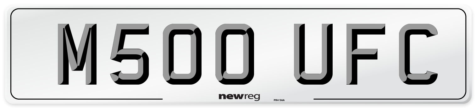 M500 UFC Number Plate from New Reg